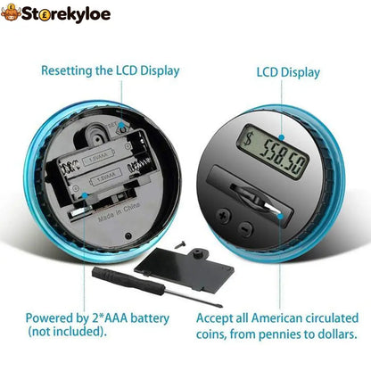 📢📢50% OFF !! ⏰Watch Savings Grow – Digital Money Box with Auto Coin Counting & Target Setting