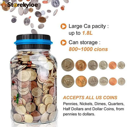 📢📢50% OFF !! ⏰Watch Savings Grow – Digital Money Box with Auto Coin Counting & Target Setting