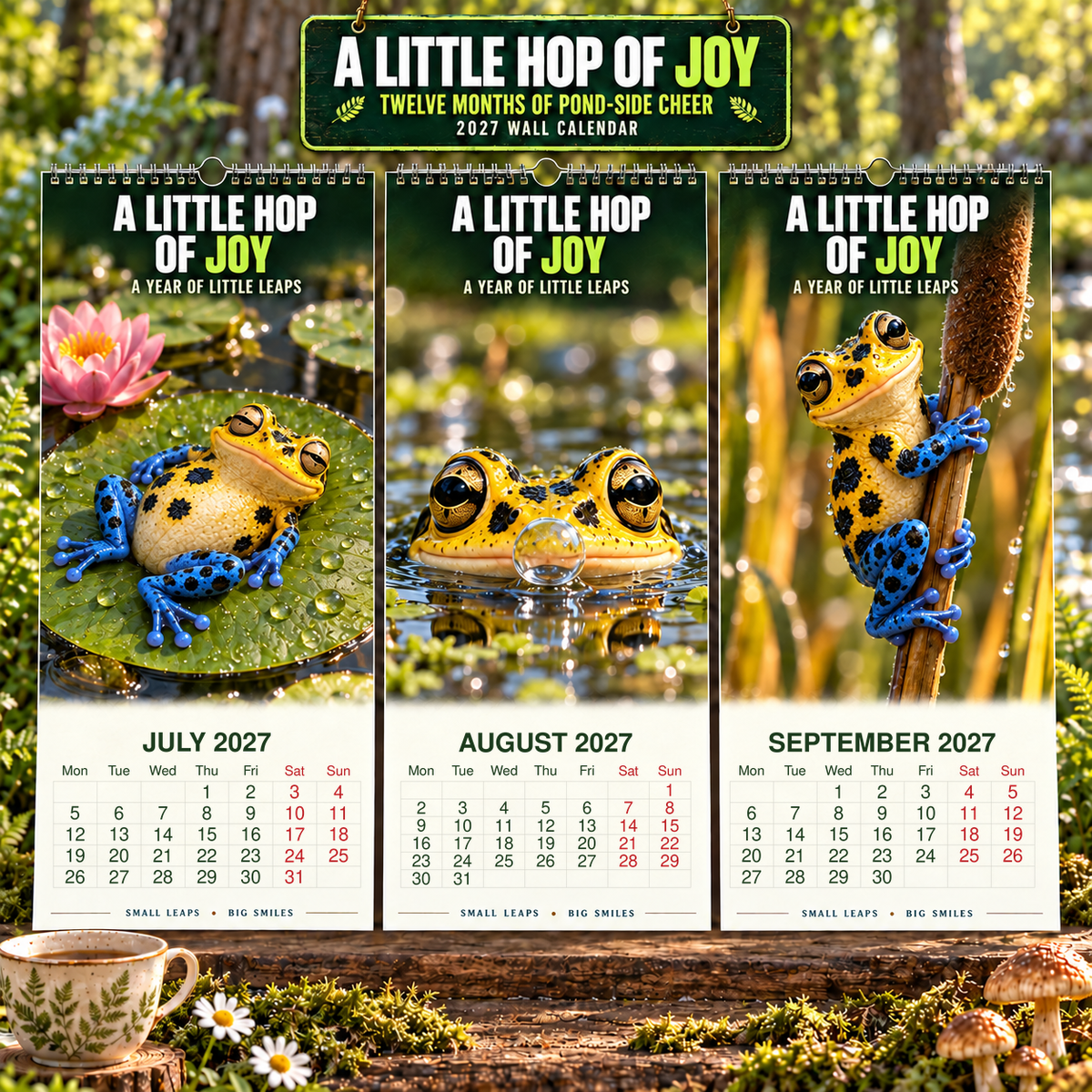 ✨A Little Hop Of Joy 2027 Wall Calendar 🐸✨