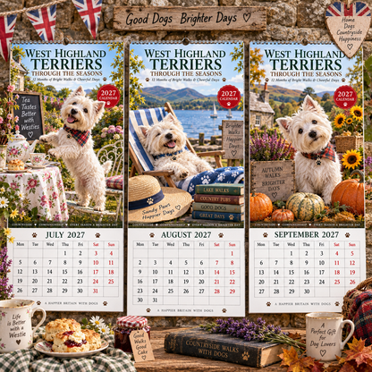 ✨🌿2027 West Highland Terriers Through The Seasons Calendar🐶