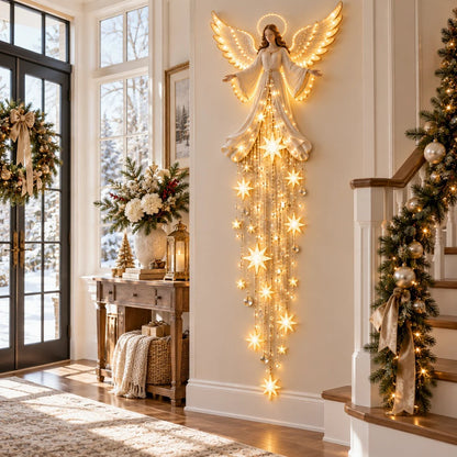 🔥Buy 2 Get Free Shipping🔥Angel Blessing Starfall Wall Light – Heavenly Christmas Wall Decor