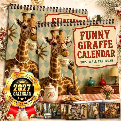🦒 2027 Funny Giraffe Wall Calendar