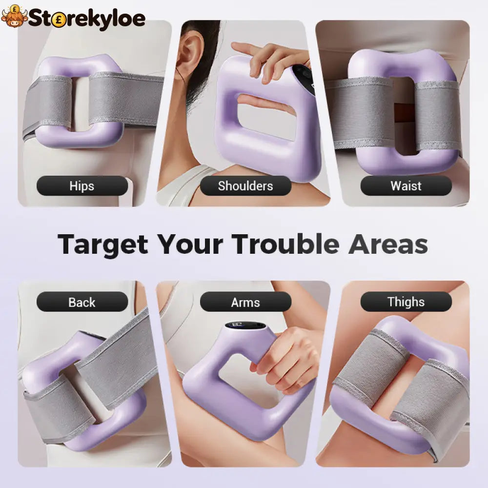💪🌿 5-Speed Handheld Massager Ring – Adjustable Strap Deep Tissue Relief Portable Muscle Pain Relief for Home Gym &