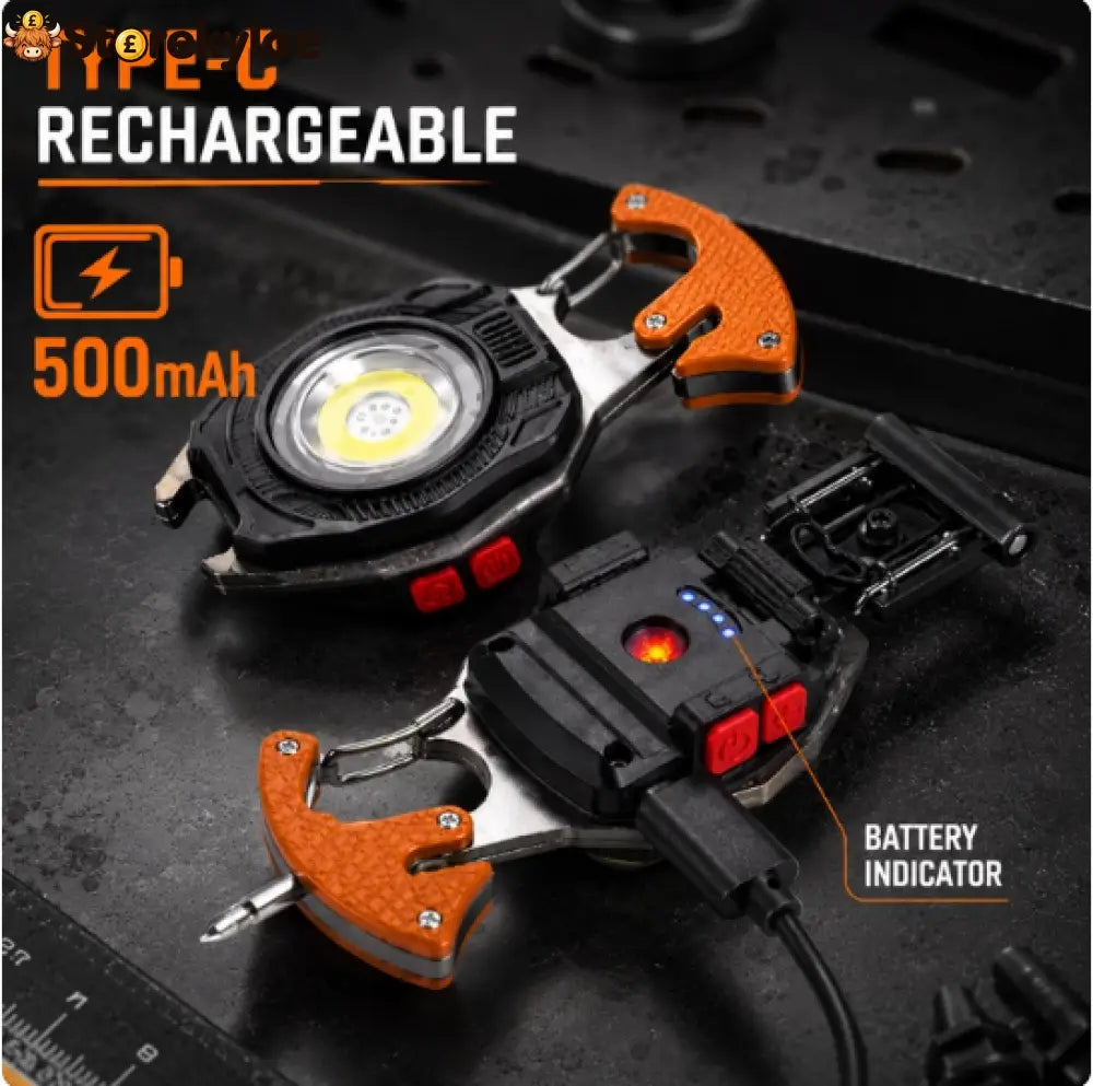 🔥 50% OFF | 8-in-1 Rechargeable Keychain Flashlight Multi-Tool 🔦