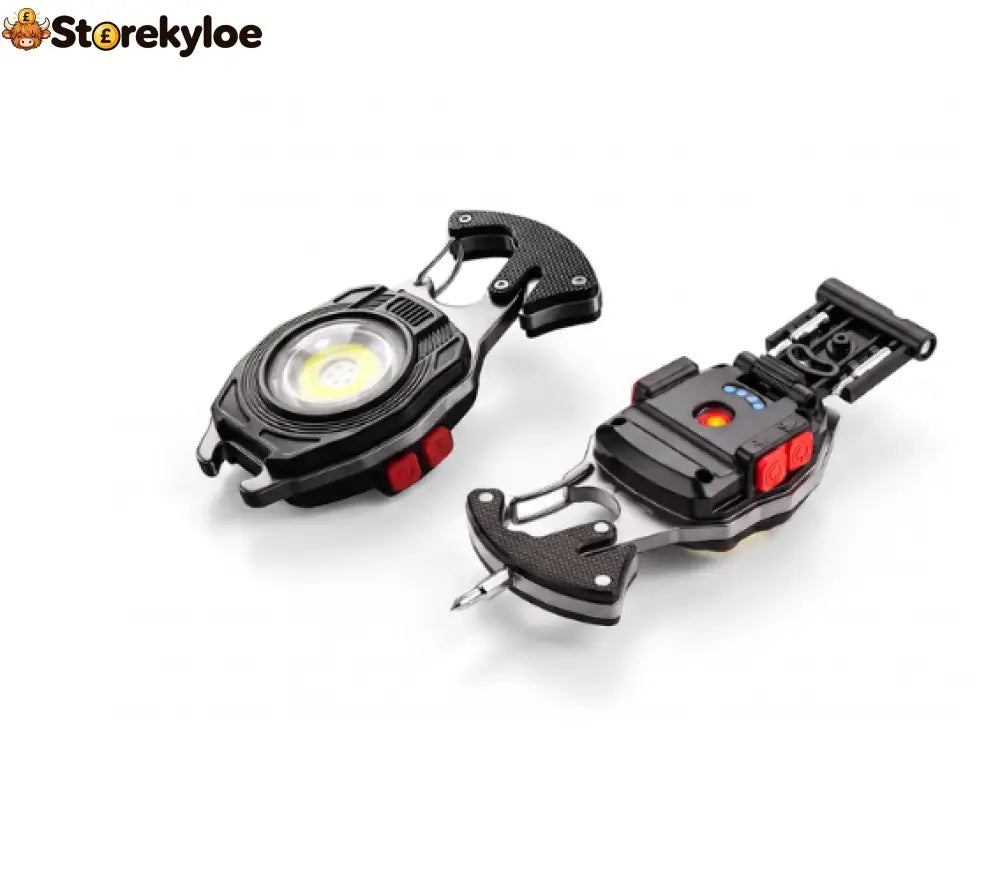 🔥 50% OFF | 8-in-1 Rechargeable Keychain Flashlight Multi-Tool 🔦 - Black