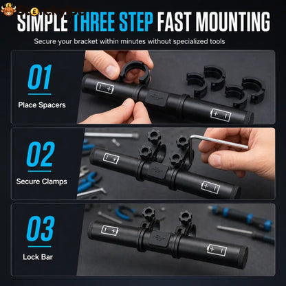 📢📢50% OFF!! ⏰ Bike Handlebar Extender – USB Power Waterproof & Dual Mount – More Space Cleaner Cockpit 🛡️ - Houseware &