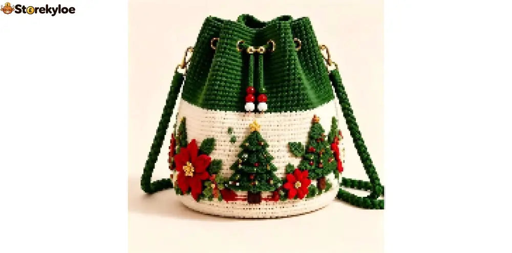 🎄 50% OFF Christmas Crochet Bucket Bag ✨ Festive Crossbody Holiday Purse - 🦌 Reindeer Trio