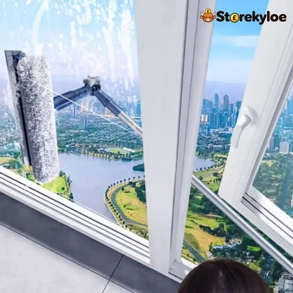 🔥50% OFF🏆Clean High Windows Instantly!👍No-Stretch Dual-Side Window Cleaner - Blue