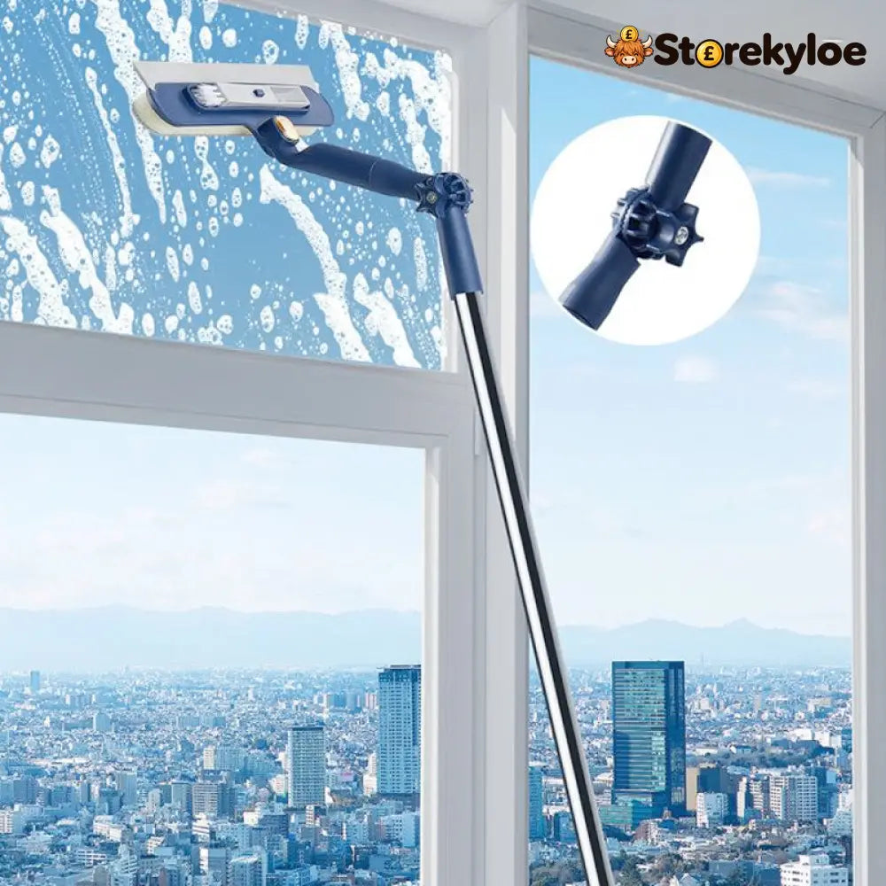 🔥50% OFF🏆Clean High Windows Instantly!👍No-Stretch Dual-Side Window Cleaner - Blue