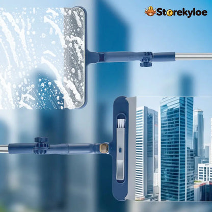 🔥50% OFF🏆Clean High Windows Instantly!👍No-Stretch Dual-Side Window Cleaner - Blue