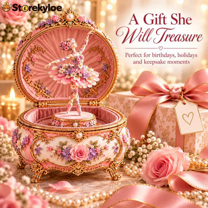 🌸 50% OFF Floral Ballerina Music Box – A Romantic Keepsake With a Magical Butterfly Reveal 🦋