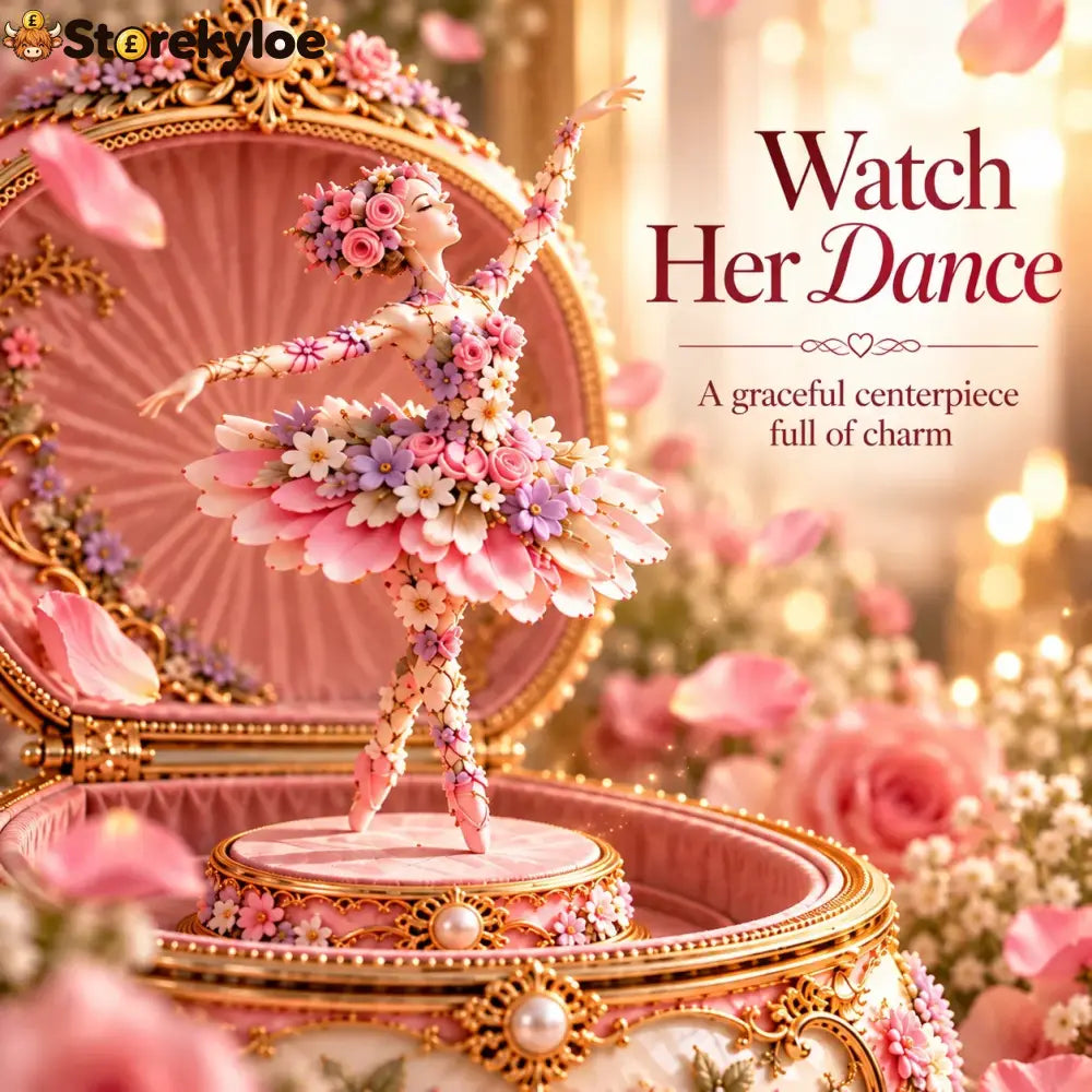 🌸 50% OFF Floral Ballerina Music Box – A Romantic Keepsake With a Magical Butterfly Reveal 🦋