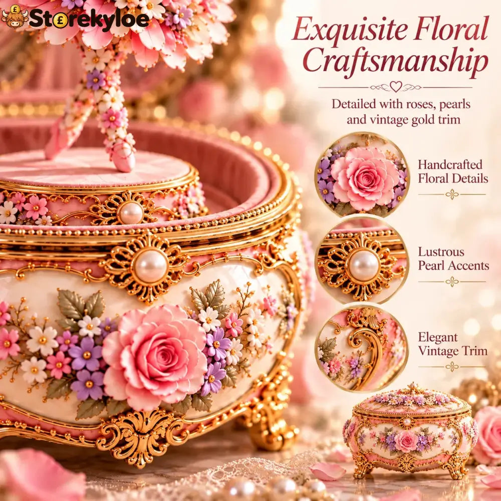 🌸 50% OFF Floral Ballerina Music Box – A Romantic Keepsake With a Magical Butterfly Reveal 🦋