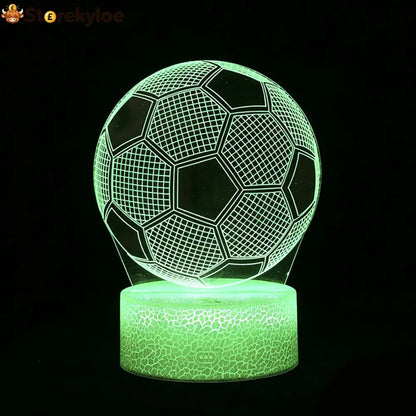 ⚽ 50% OFF! Glow Soccer Night Light | 3D Holographic Illusion | Dynamic RGB Color Changing | Eye-Friendly LED | Touch & Remote Control 🌈✨