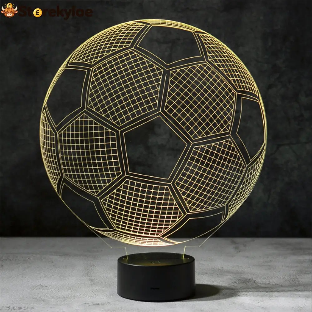 ⚽ 50% OFF! Glow Soccer Night Light | 3D Holographic Illusion | Dynamic RGB Color Changing | Eye-Friendly LED | Touch & Remote Control 🌈✨