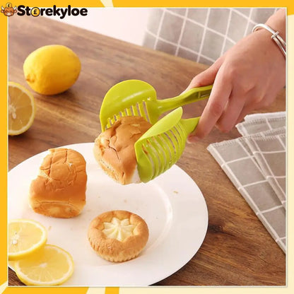 🍋50% OFF NOW! Creative Kitchen Slice Cutting Tool, Food‑Grade Aluminum Alloy Hand‑Held Slicer, Quick Slicing Holder for Lemon, Tomato, Onion & Soft Fruits Vegetables