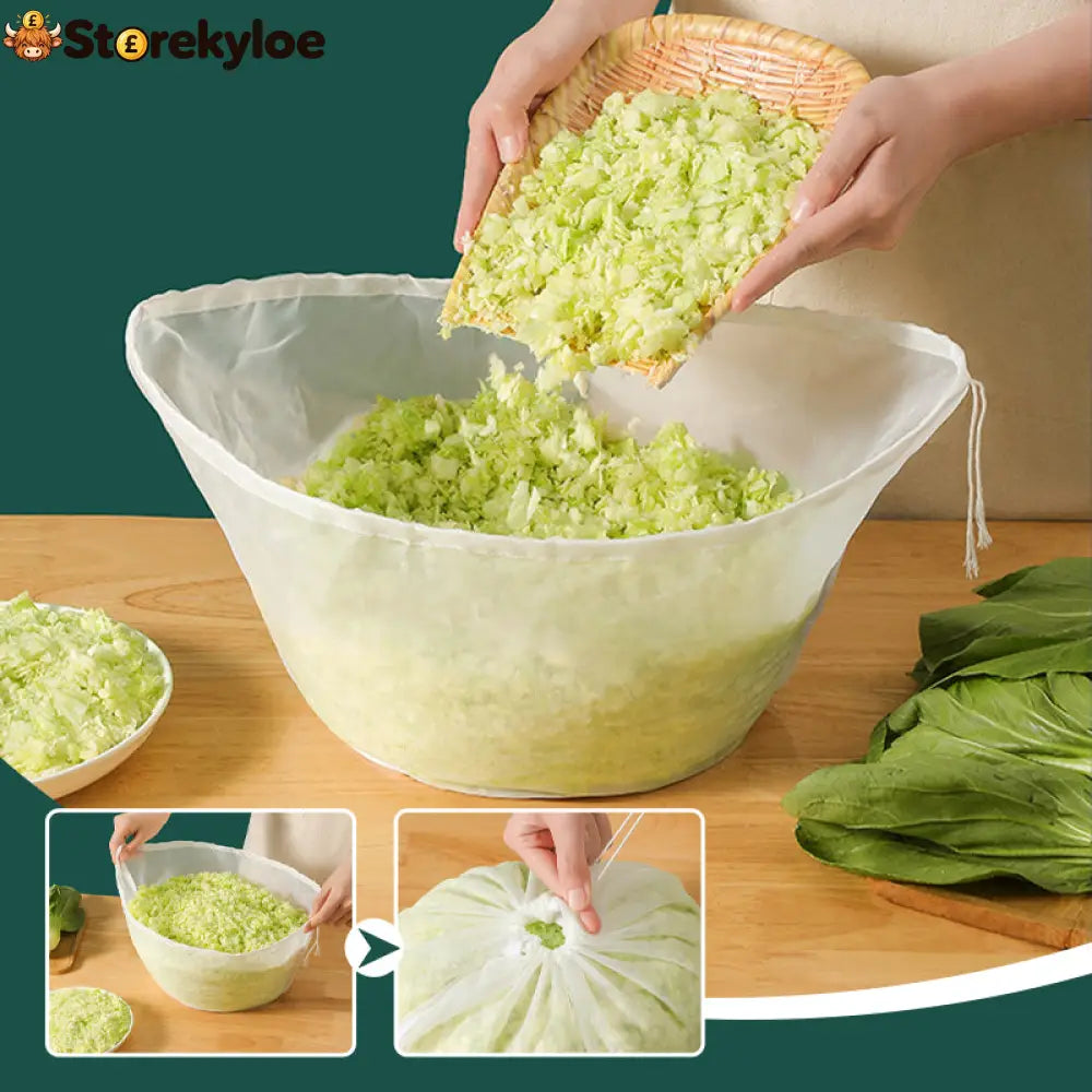 🥬50% OFF NOW! No-Mess Fine Mesh Nylon Strain Bag – Reusable Food Filter Bag for Squeezing Vegetable Water Straining