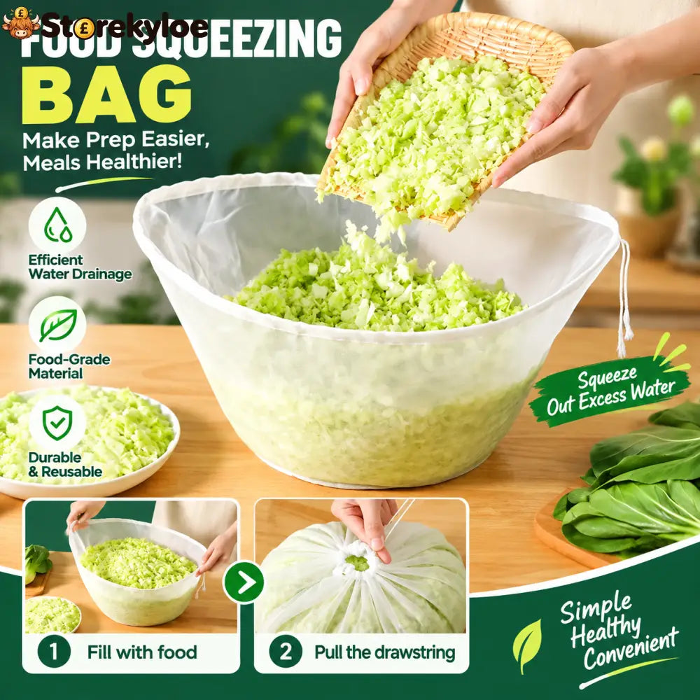 🥬50% OFF NOW! No-Mess Fine Mesh Nylon Strain Bag – Reusable Food Filter Bag for Squeezing Vegetable Water Straining
