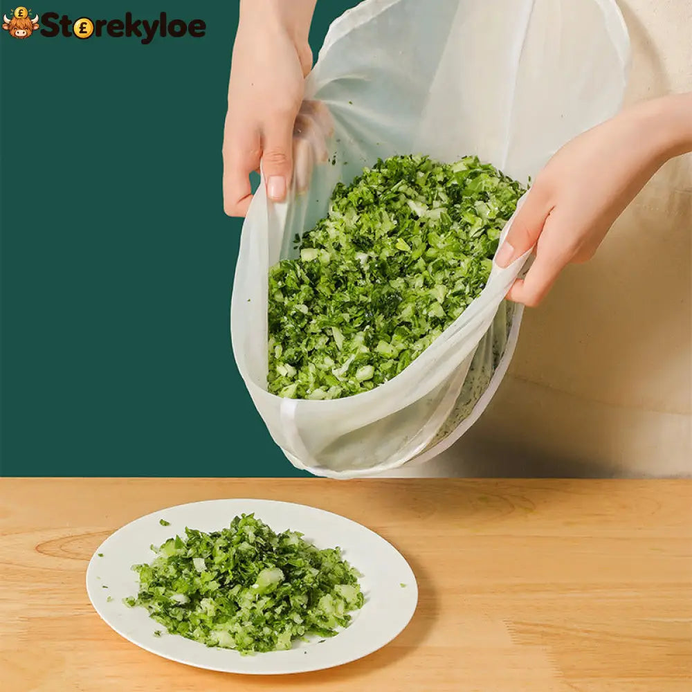 🥬50% OFF NOW! No-Mess Fine Mesh Nylon Strain Bag – Reusable Food Filter Bag for Squeezing Vegetable Water Straining