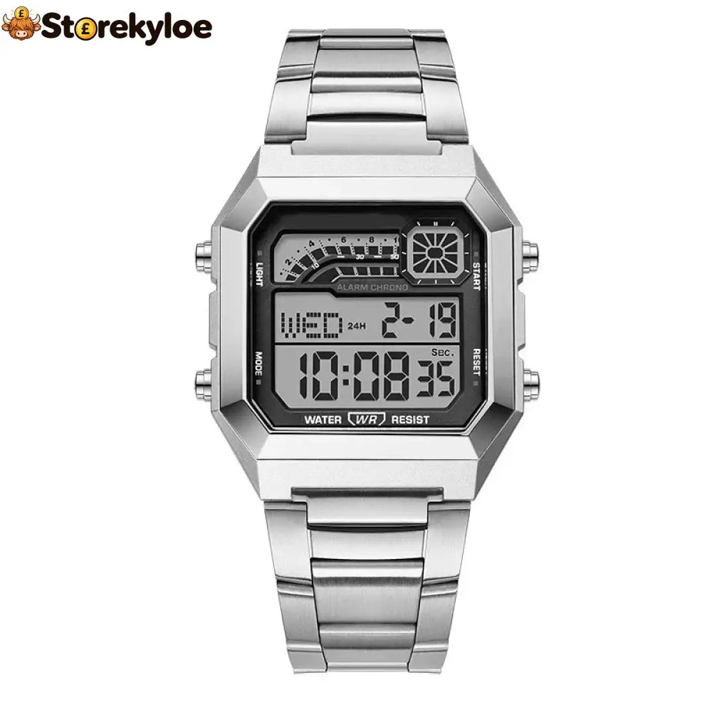 📢 50% Off Now! ⌚ Unisex Digital Watch With Square Display & Luminous Backlight – Sleek Design Bright Backlight &