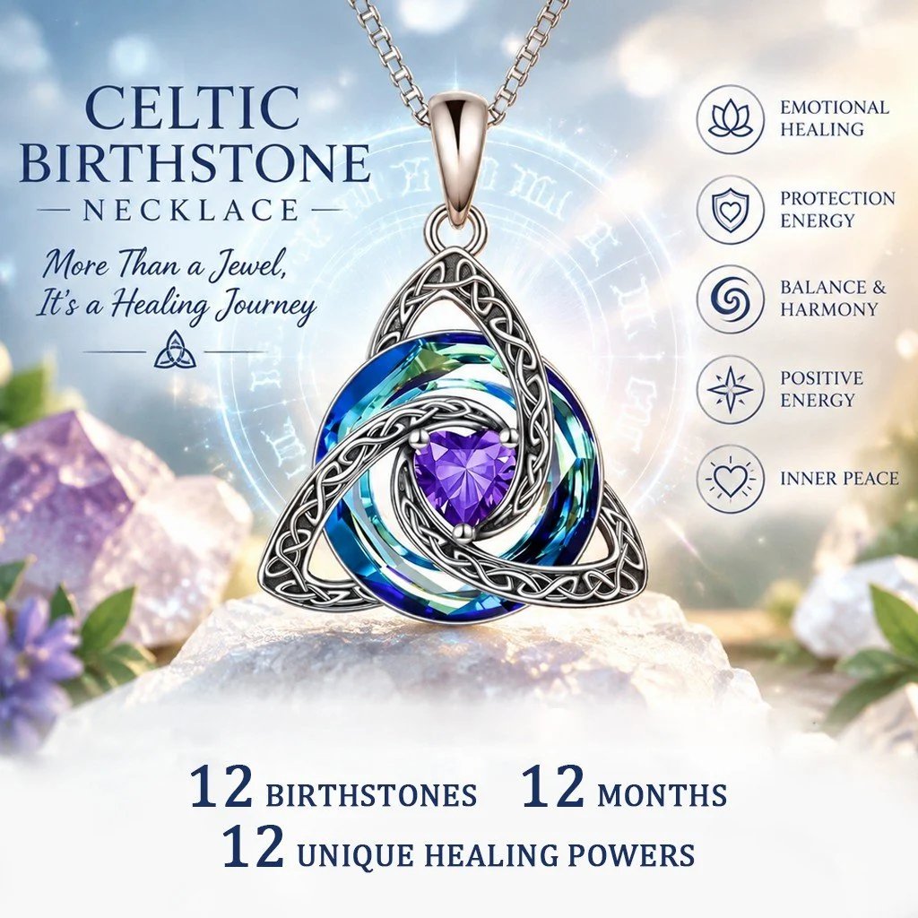 ♾️💖Birthstone Celtic Knot Necklace for Women