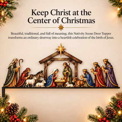 ✝ Nativity Scene Door Topper | Bring The Story Of Christmas Home✨