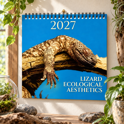Lizard Ecological Aesthetics 2027 Wall Calendar – 12-Month Lizard Calendar, Extraordinary Reptile Wildlife Photography Hanging Planner for Nature & Reptile Lovers