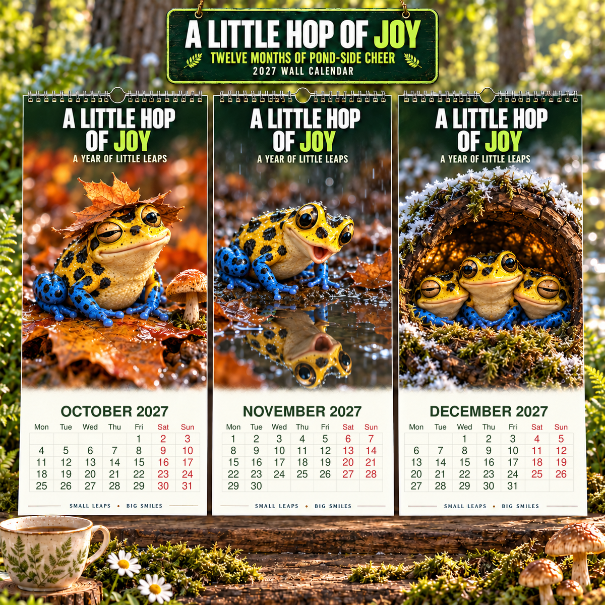 ✨A Little Hop Of Joy 2027 Wall Calendar 🐸✨