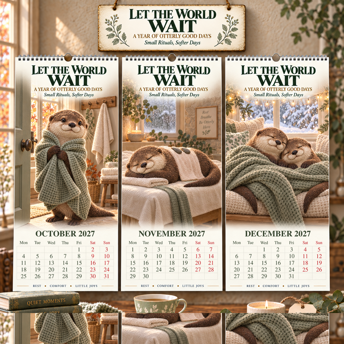 ✨Let The World Wait 2027 Wall Calendar 🦦