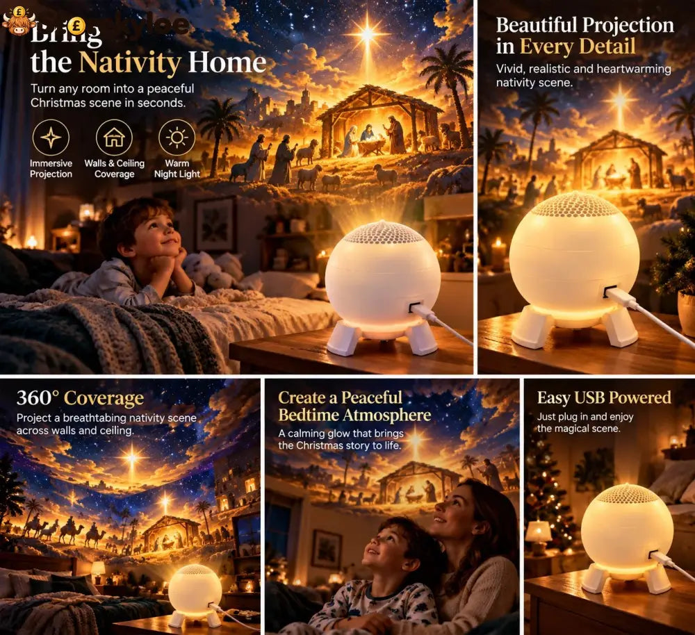 ✝️🌌 5D Nativity Starry Sky Projector | Bring Bethlehem Across Your Walls & Ceiling This Christmas ✨