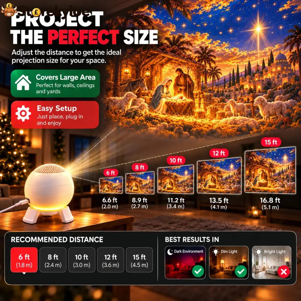 ✝️🌌 5D Nativity Starry Sky Projector | Bring Bethlehem Across Your Walls & Ceiling This Christmas ✨