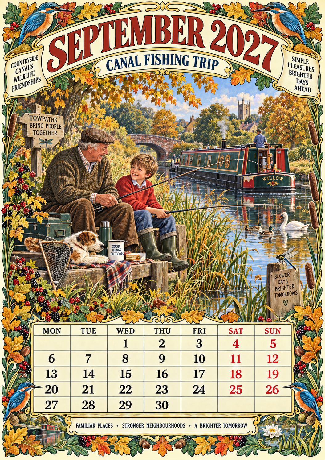 Britain at Play 2027 Wall Calendar – Leisure Days of the Sixties & Seventies ——The games, the days out, and the people who made them special.