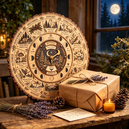 🌙🌲The Moon & Seasons Wheel – 12-Month Seasonal Calendar🌕