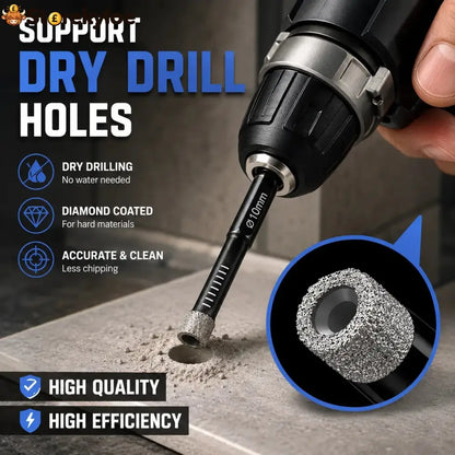🔥6 Pcs Diamond Drill Bits Set 1/4 5/6 3/8 1/2 Inch Brazed Diamond Drill Bits for Precision Drilling in Tile Ceramic
