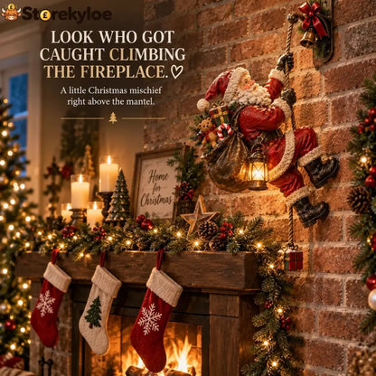 ✨60% OFF🎅Santa’s Secret Climb – Lighted Christmas Wall Decoration 🎁 - 🎄Christmas