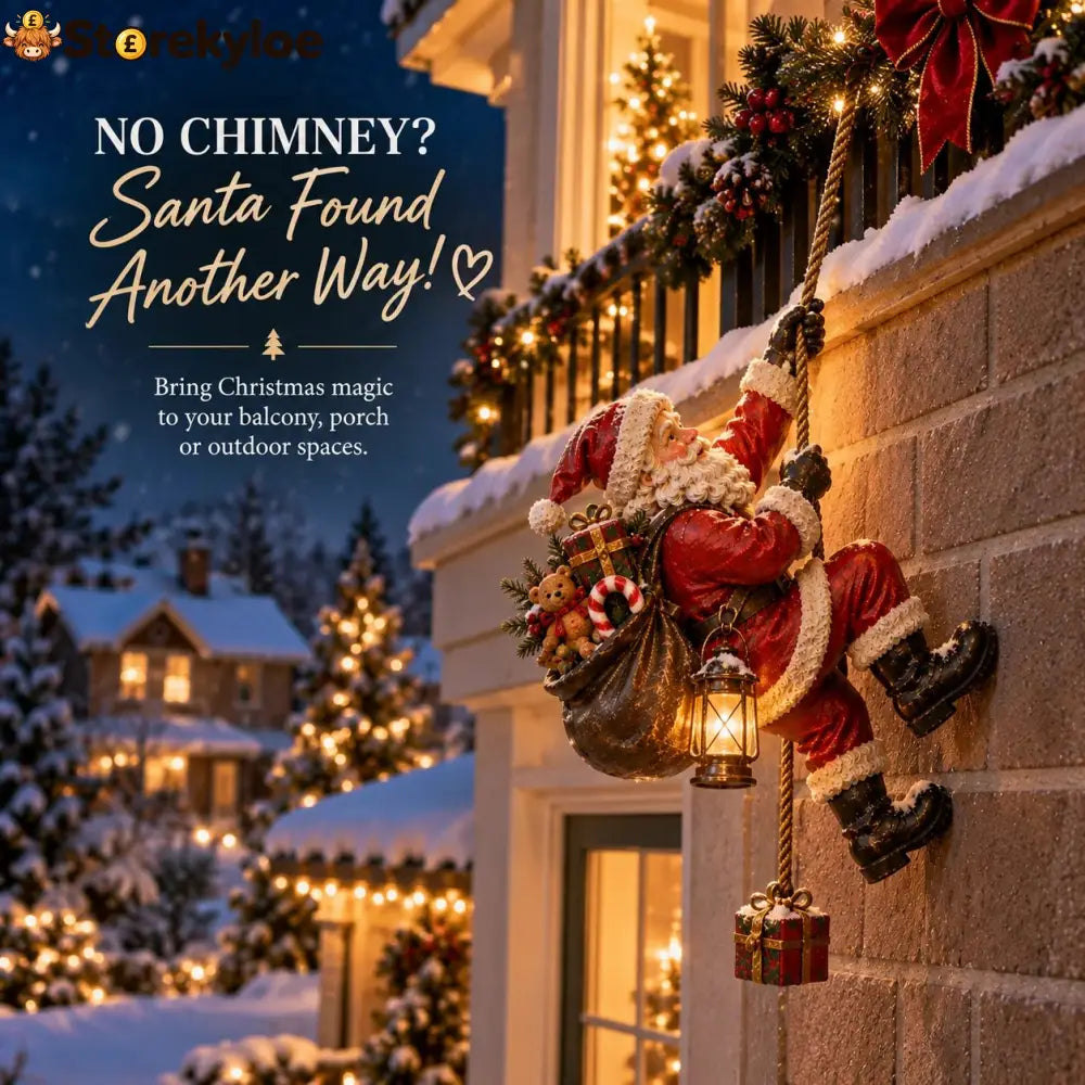 ✨60% OFF🎅Santa’s Secret Climb – Lighted Christmas Wall Decoration 🎁 - 🎄Christmas