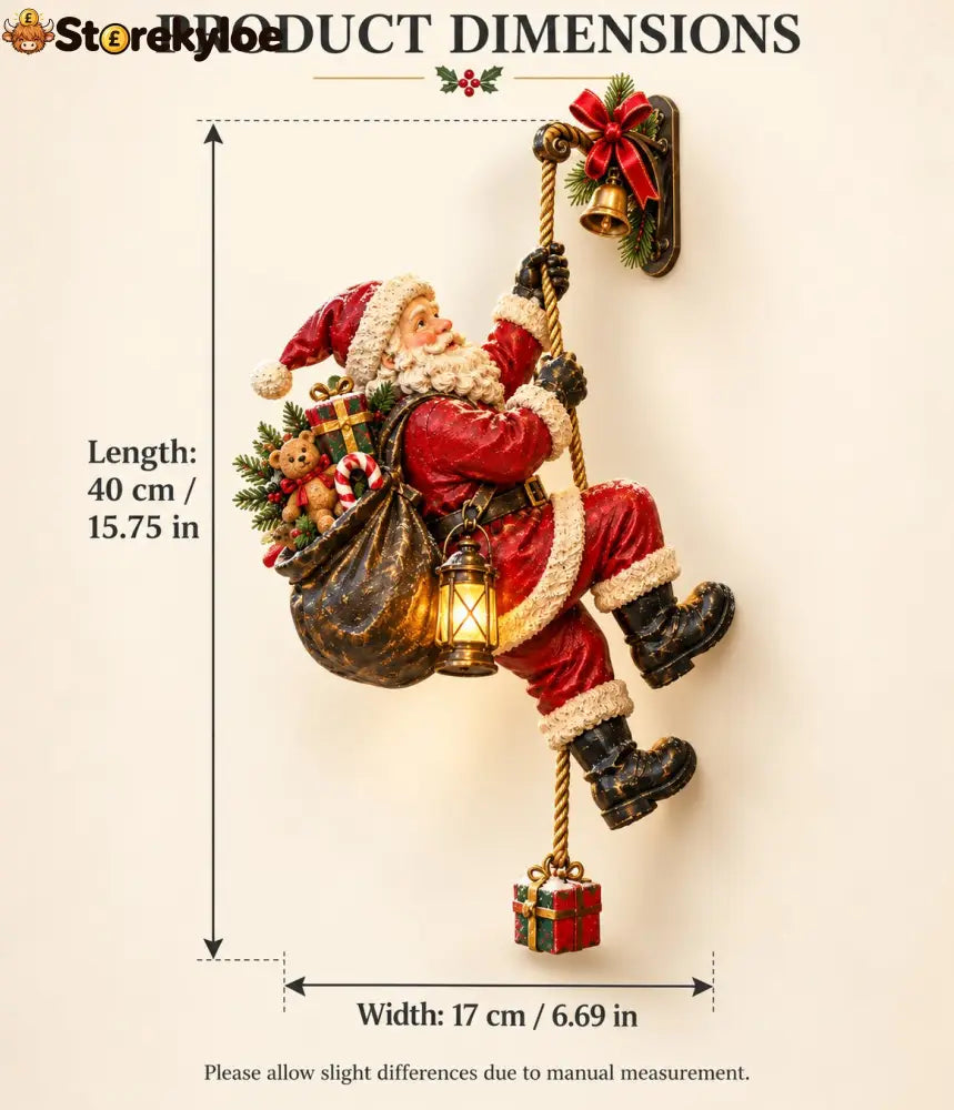 ✨60% OFF🎅Santa’s Secret Climb – Lighted Christmas Wall Decoration 🎁 - 🎄Christmas