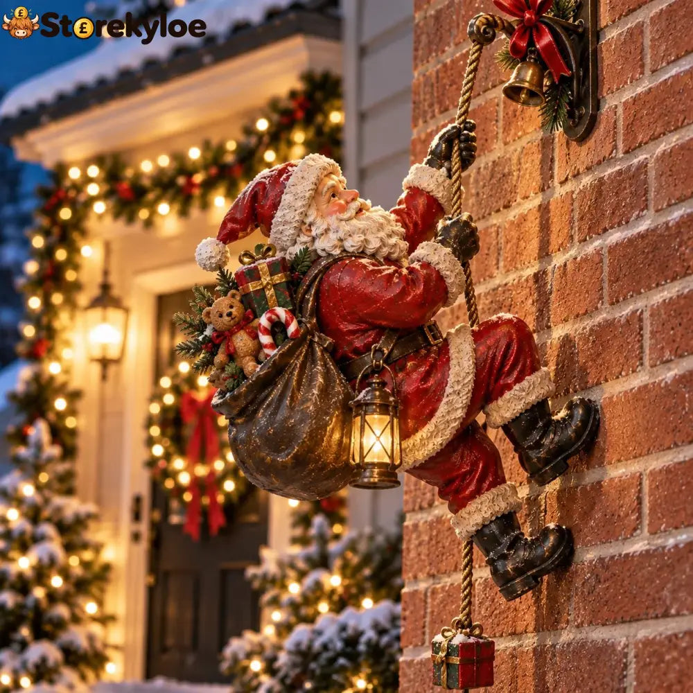 ✨60% OFF🎅Santa’s Secret Climb – Lighted Christmas Wall Decoration 🎁 - 🎄Christmas