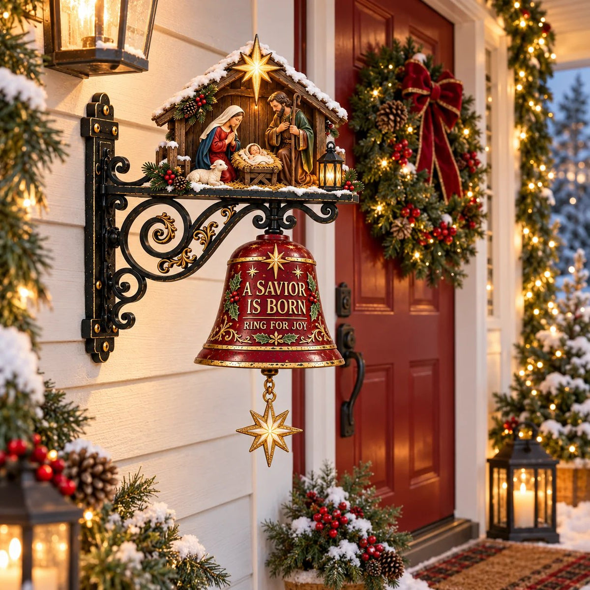 🔥HOT SALE 49% OFF✝️🔔Jesus Nativity Christmas Door Bell - Welcome Christmas With The Story Of Jesus🎄🙏