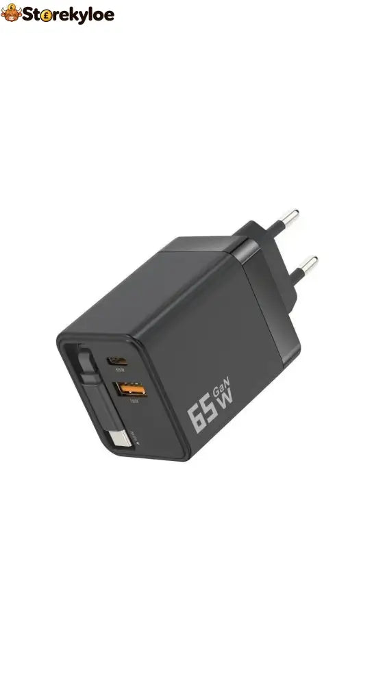 💥65w Fast Charging Phone Charger Block With Retractable 80cm Type-c Cable