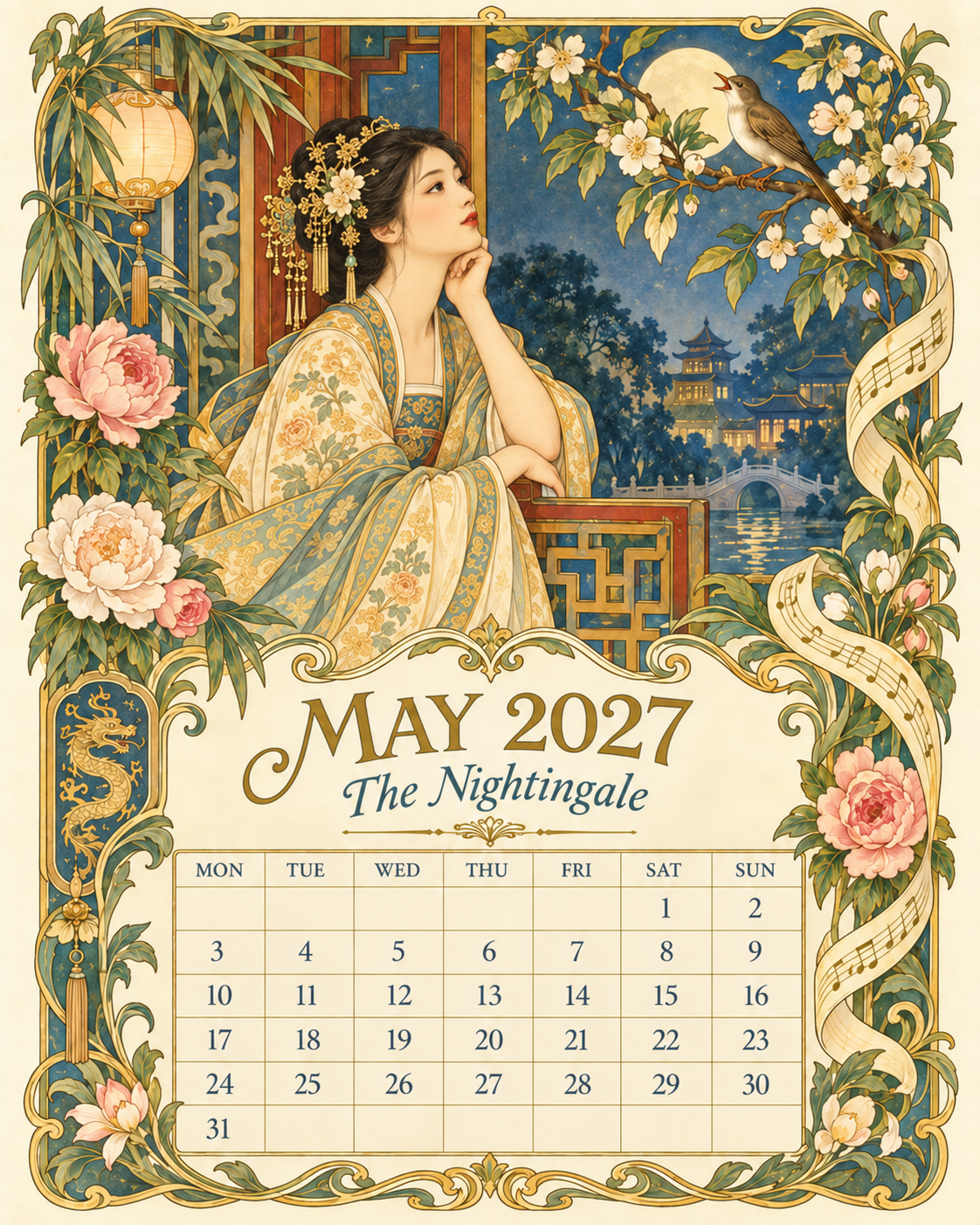 📖 Andersen Fairy Tales 2027 Wall Calendar – A Year of Storybook Wonder