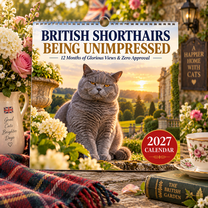 ✨🌿2027 British Shorthairs Being Unimpressed Calendar🐱