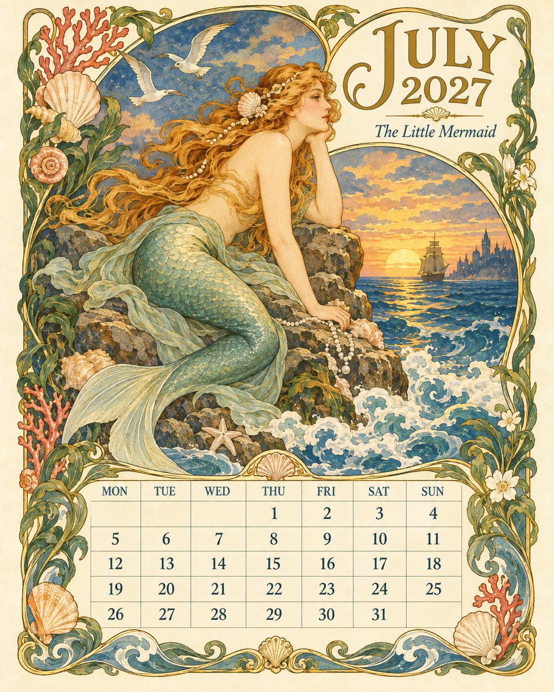 📖 Andersen Fairy Tales 2027 Wall Calendar – A Year of Storybook Wonder