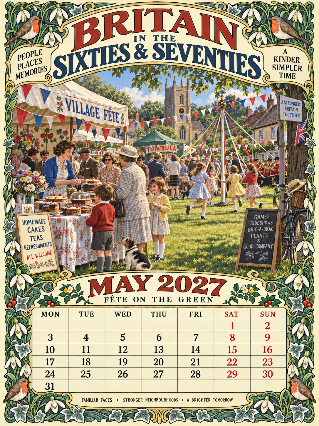Britain in the Sixties & Seventies – 2027 Wall Calendar——A Year of Familiar Places, Family Moments & Favourite Memories