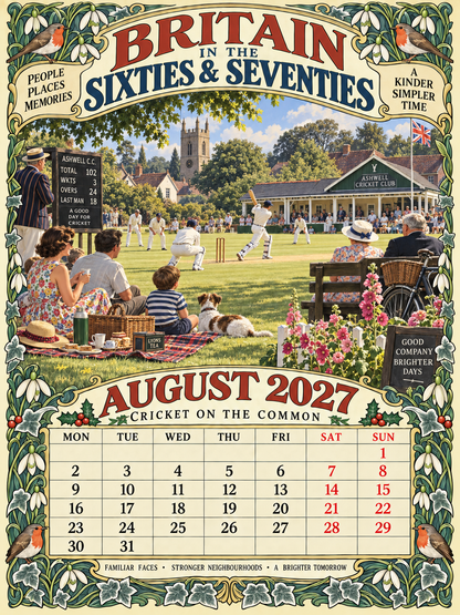 Britain in the Sixties & Seventies – 2027 Wall Calendar——A Year of Familiar Places, Family Moments & Favourite Memories