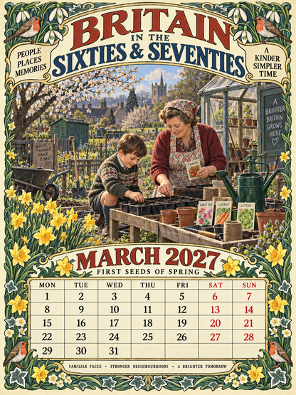 Britain in the Sixties & Seventies – 2027 Wall Calendar——A Year of Familiar Places, Family Moments & Favourite Memories