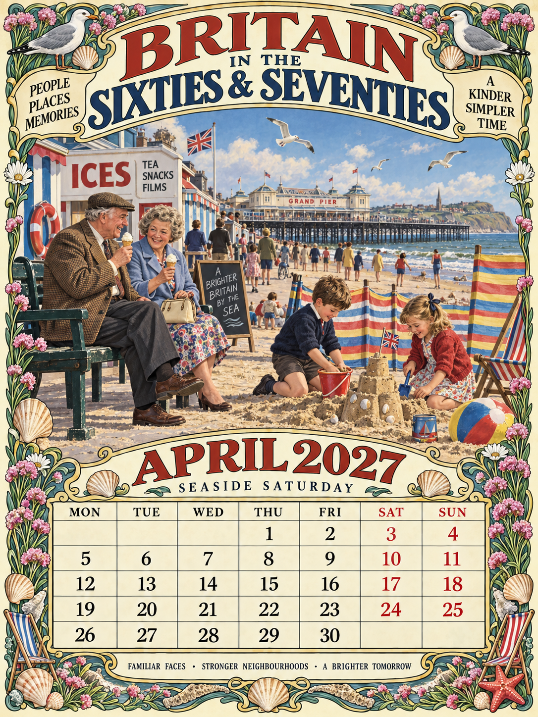 Britain in the Sixties & Seventies – 2027 Wall Calendar——A Year of Familiar Places, Family Moments & Favourite Memories