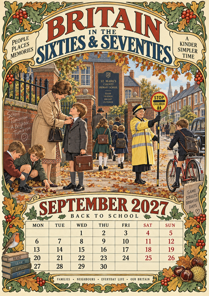 Britain in the Sixties & Seventies – 2027 Wall Calendar——A Year of Familiar Places, Family Moments & Favourite Memories