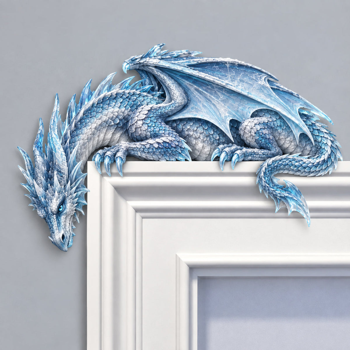 🐉🔥 Sleeping Dragon Door Topper | Medieval Fantasy Dragon Guardian Wall Décor 🏰✨