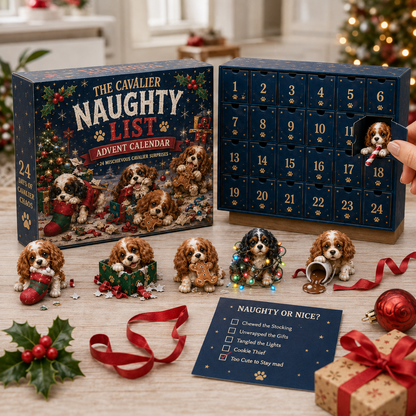 ⏰Limited Stock 50% OFF -🐶 24 Days of Cavalier Christmas Advent Calendar 2026 – 24 Collectible Cavalier Surprises